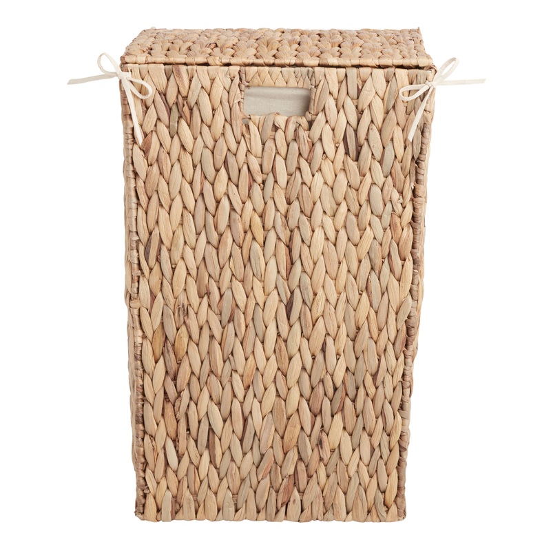 Willa Natural Hyacinth Laundry Hamper with Liner