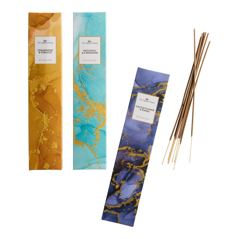 40 Count Gemstone Incense Sticks Set of 3