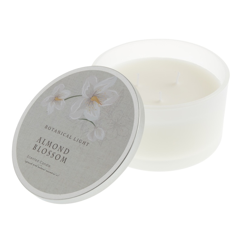 Botanicals Almond Blossom 3 Wick Scented Candle