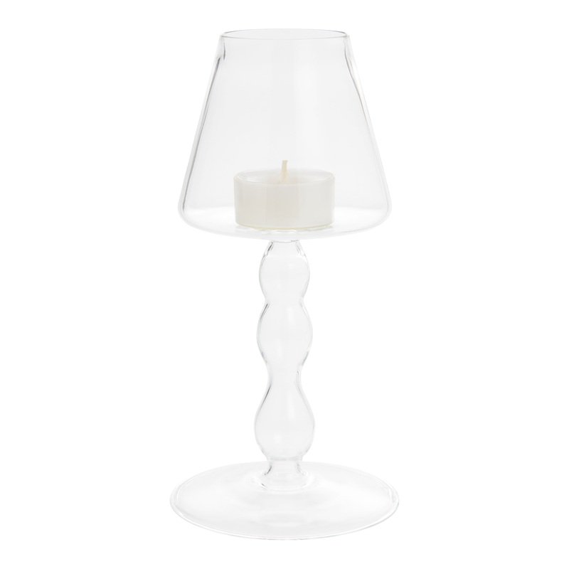 Clear Glass Tealight Candle Holder Lamp