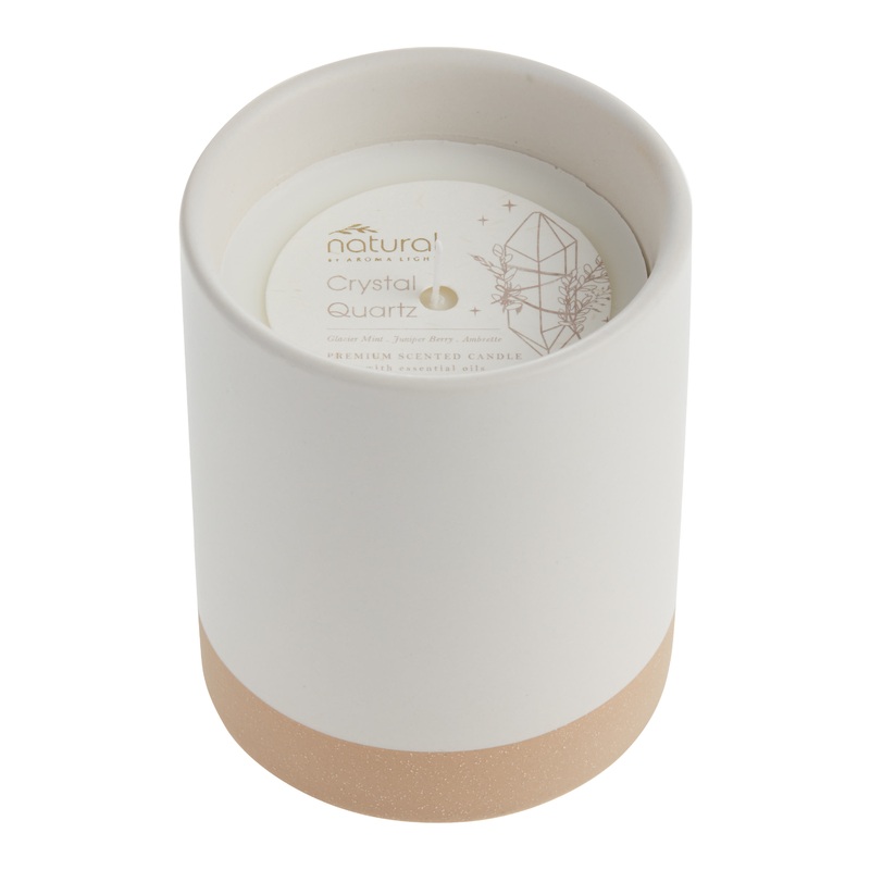 Crystal Quartz Two Tone Ceramic Scented Candle