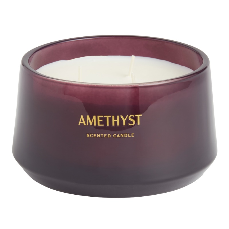 Gemstone Amethyst 3 Wick Scented Candle