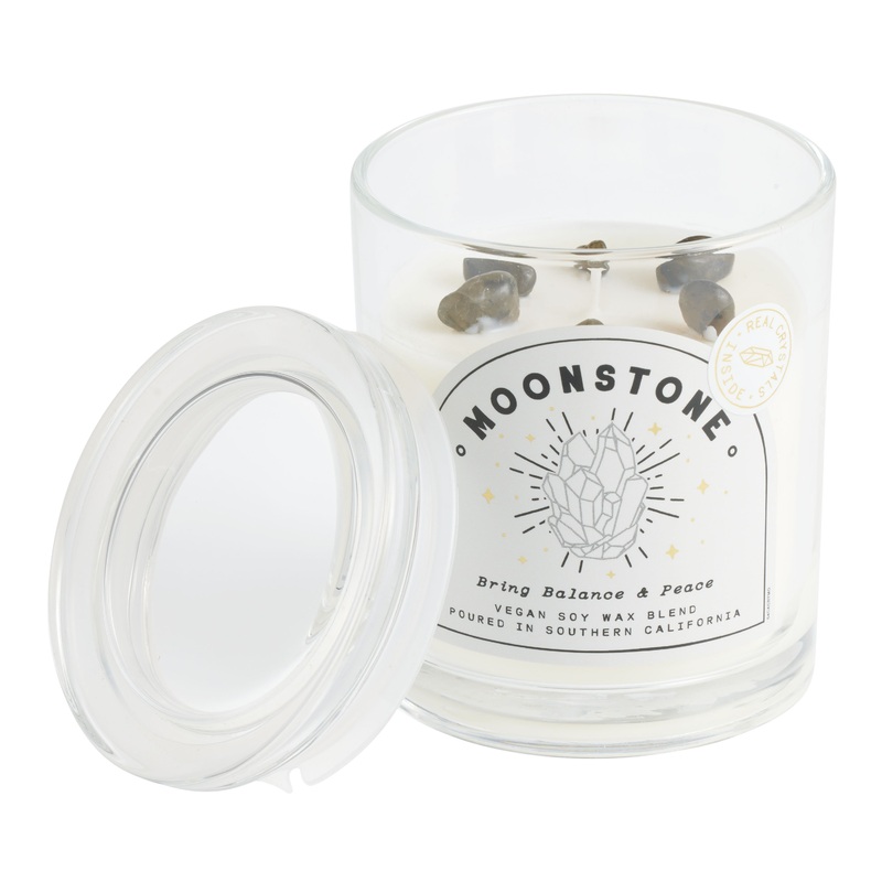 Moonstone Crystal Soy Wax Scented Candle