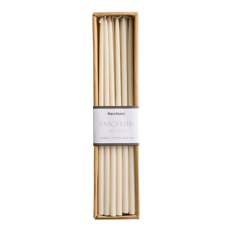 Narrow Taper Candles 12 Pack