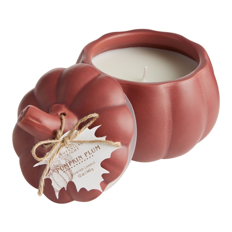 Pumpkin Plum Ceramic Pumpkin Scented Candle