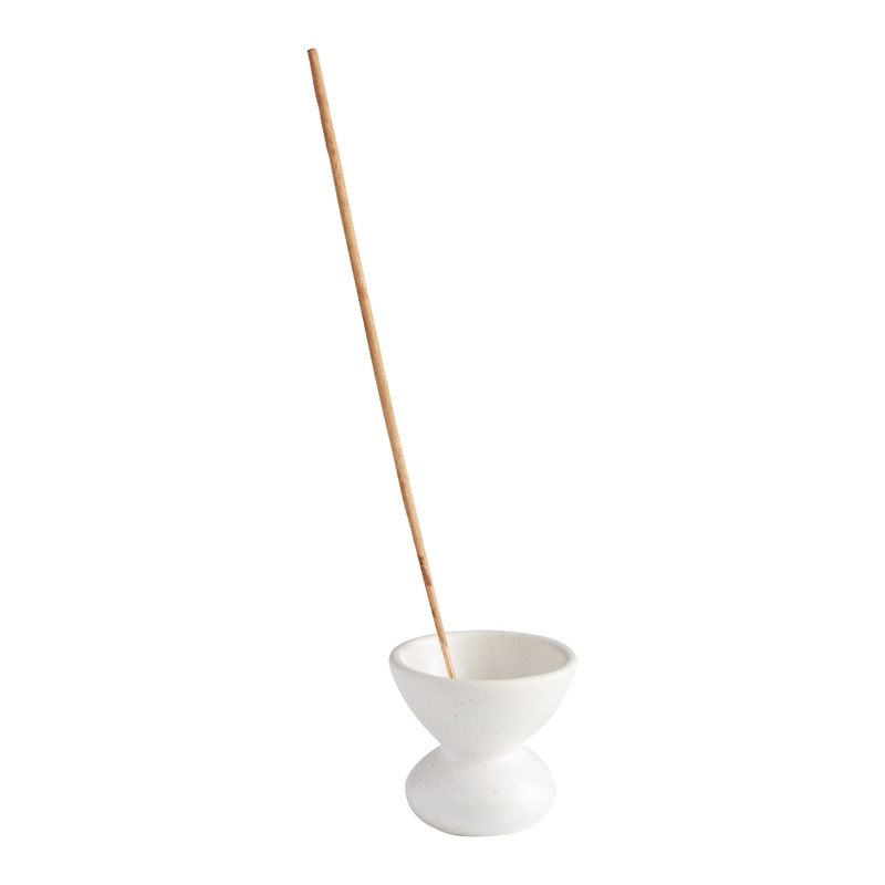 Speckled White Ceramic Incense Holder