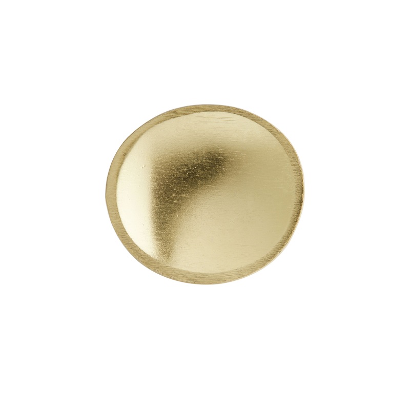 Bree Round Gold Metal Organic Knobs 2 Pack