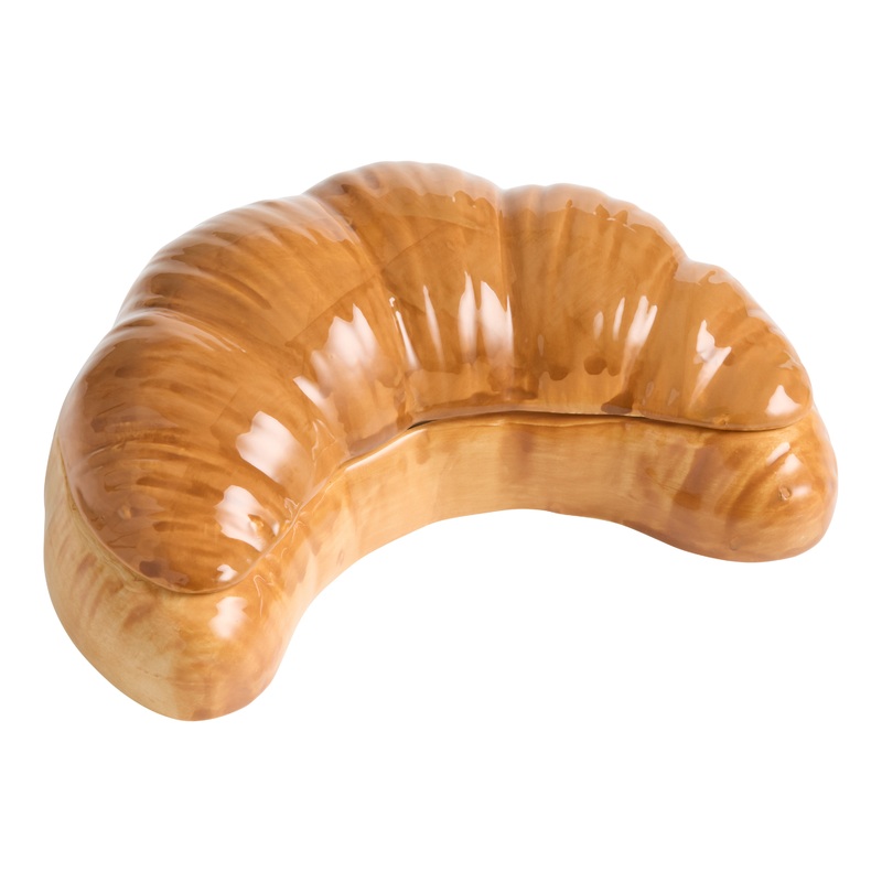 Ceramic Croissant Trinket Box