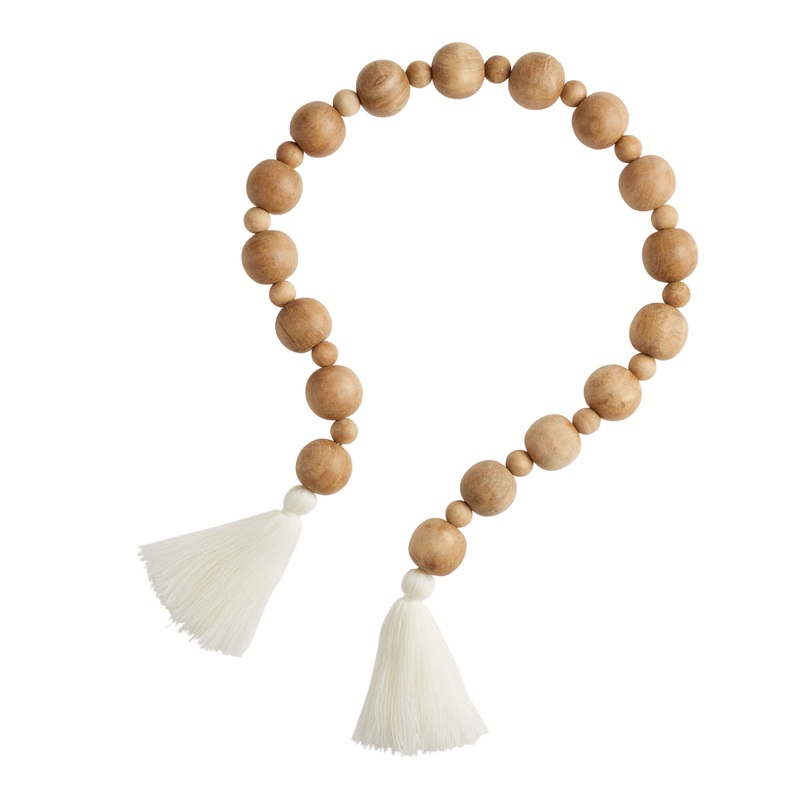 CRAFT Large Wood Bead Garland Decor