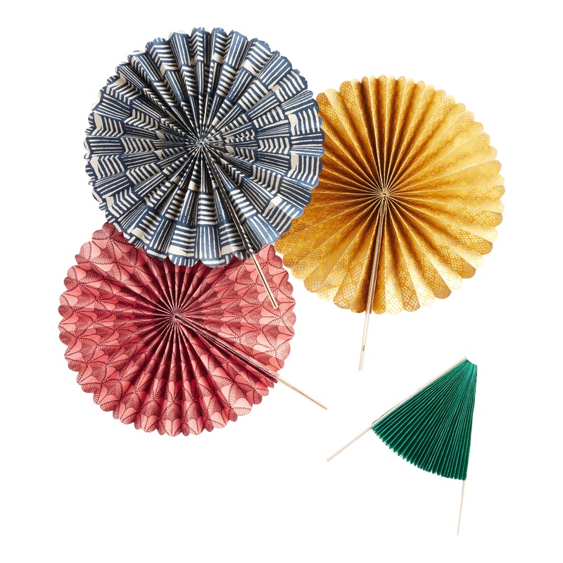 CRAFT Nepalese Lokta Hand Fan Set of 4