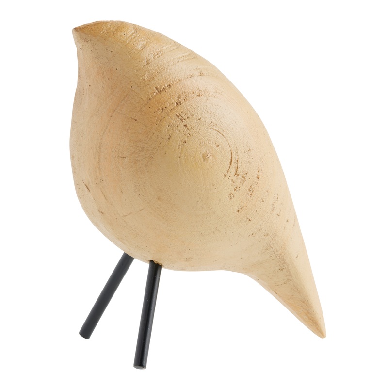 Faux Wood Abstract Bird Decor
