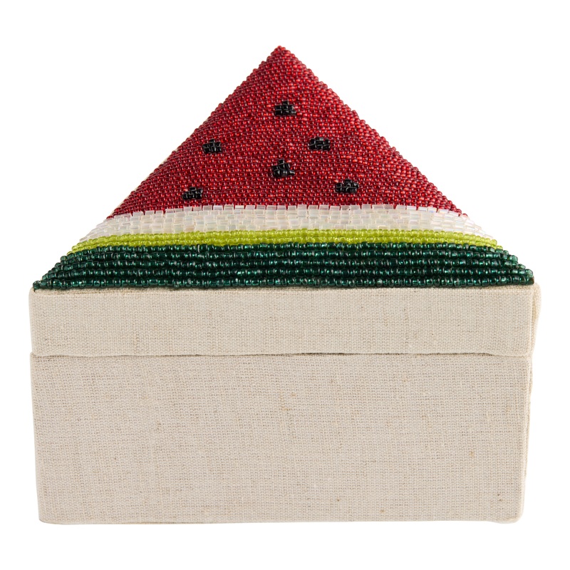 Fruit Motif Beaded Trinket Box