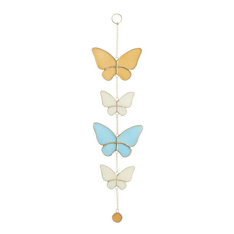 Glass Butterfly Suncatcher Hanging Decor