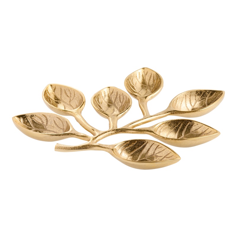 Gold Metal Leaf Trinket Dish