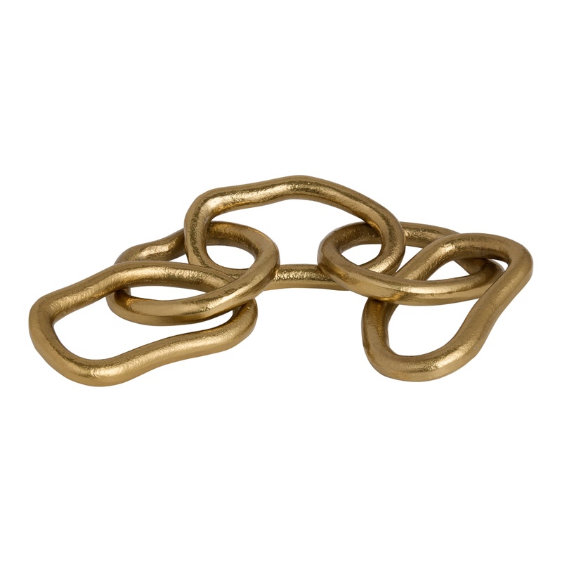 Gold Metal Organic Chain Link Decor