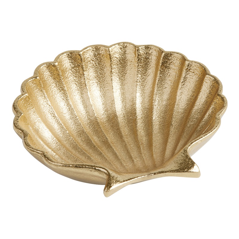 Gold Metal Shell Trinket Dish