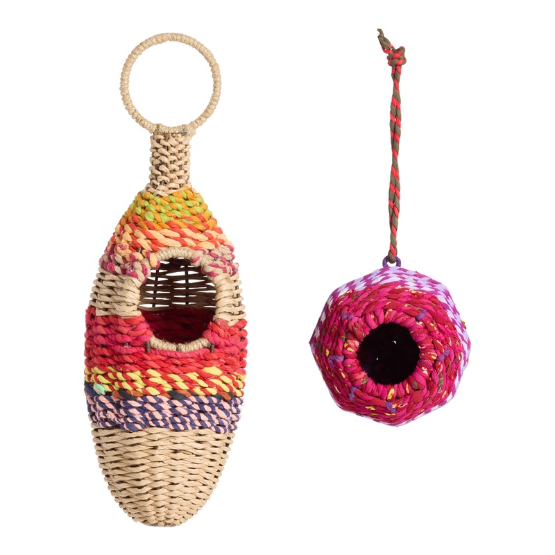Multicolor Chindi Birdhouse