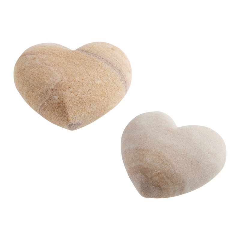 Natural Sandstone Heart Decor