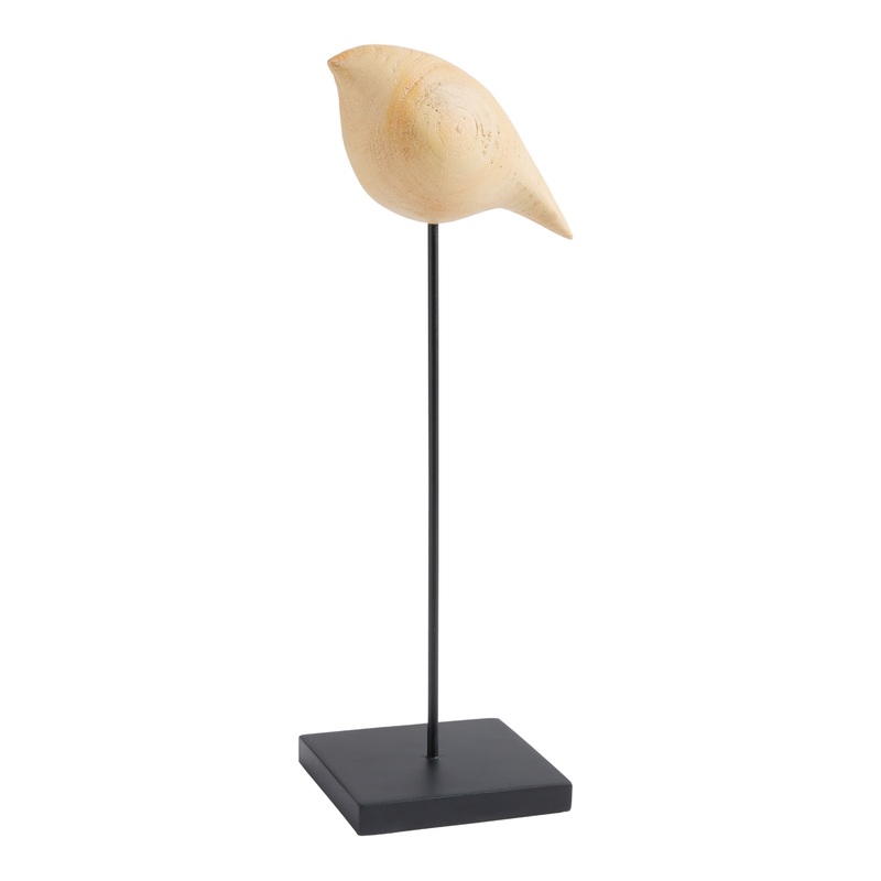 Tall Faux Wood Abstract Bird Decor