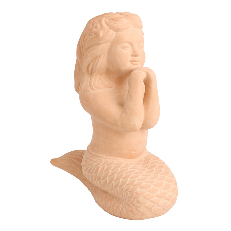 Terracotta Mermaid Outdoor Decor