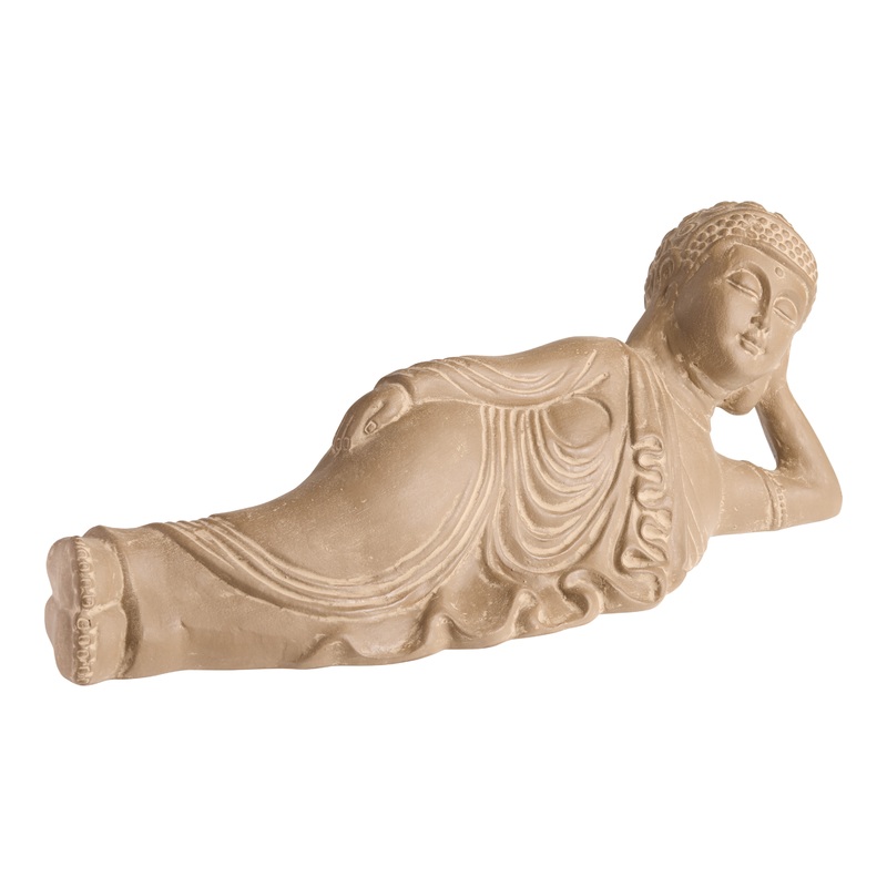 Terracotta Reclining Buddha Outdoor Decor