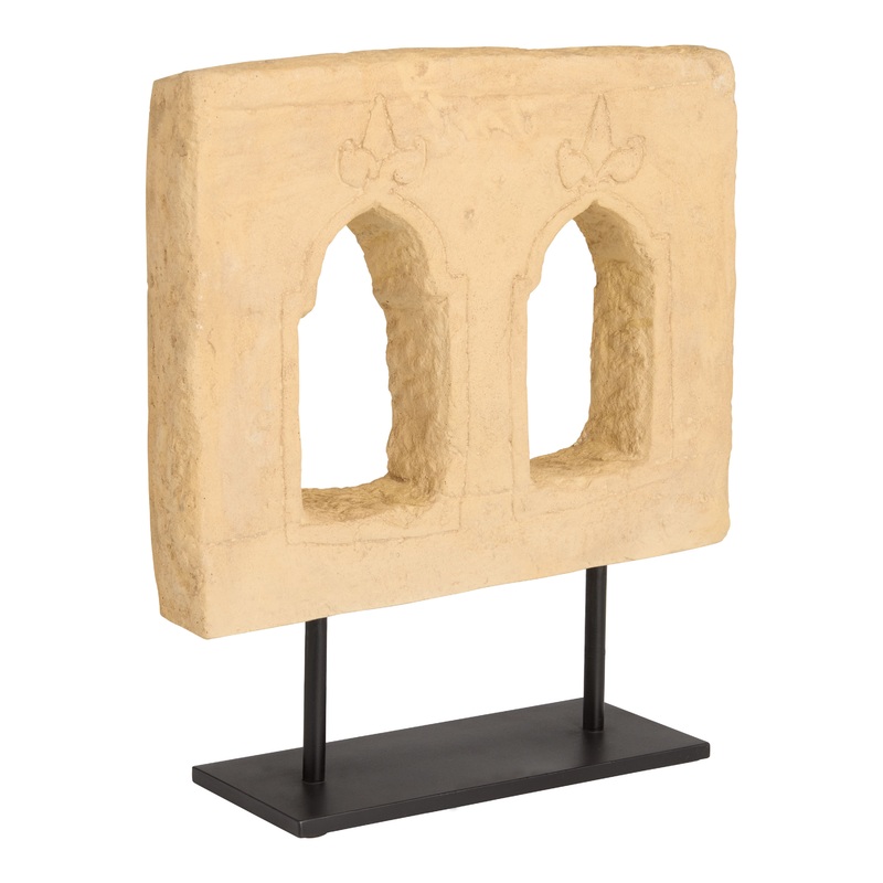 CRAFT Aala Cast Stone Window Decor on Metal Stand