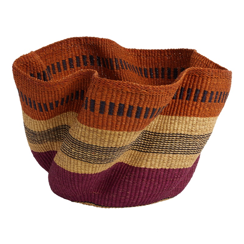 CRAFT Ayeya Large Wild Grass Wavy Woven Basket