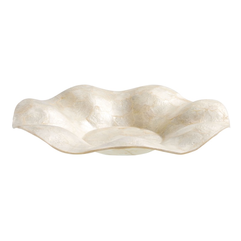 CRAFT Natural Capiz Wavy Bowl Decor
