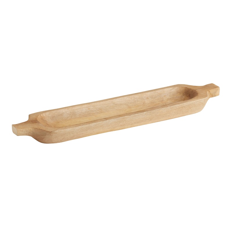 CRAFT Noa Natural Carved Wood Tray