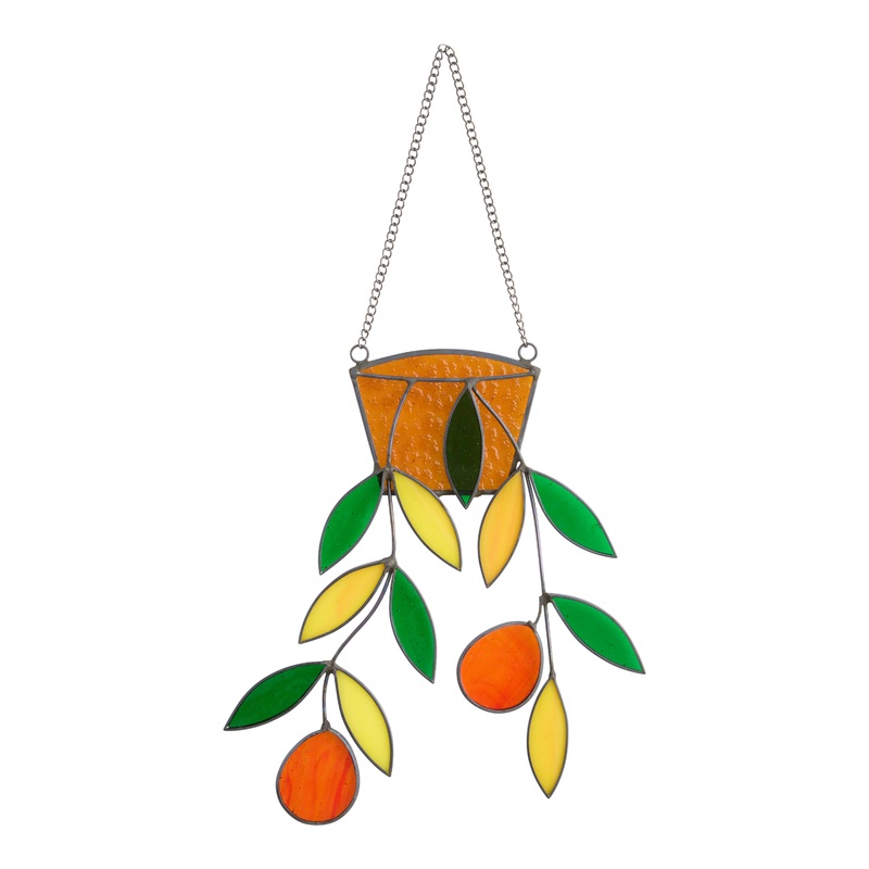Glass Trailing Leaves Suncatcher Hanging Decor