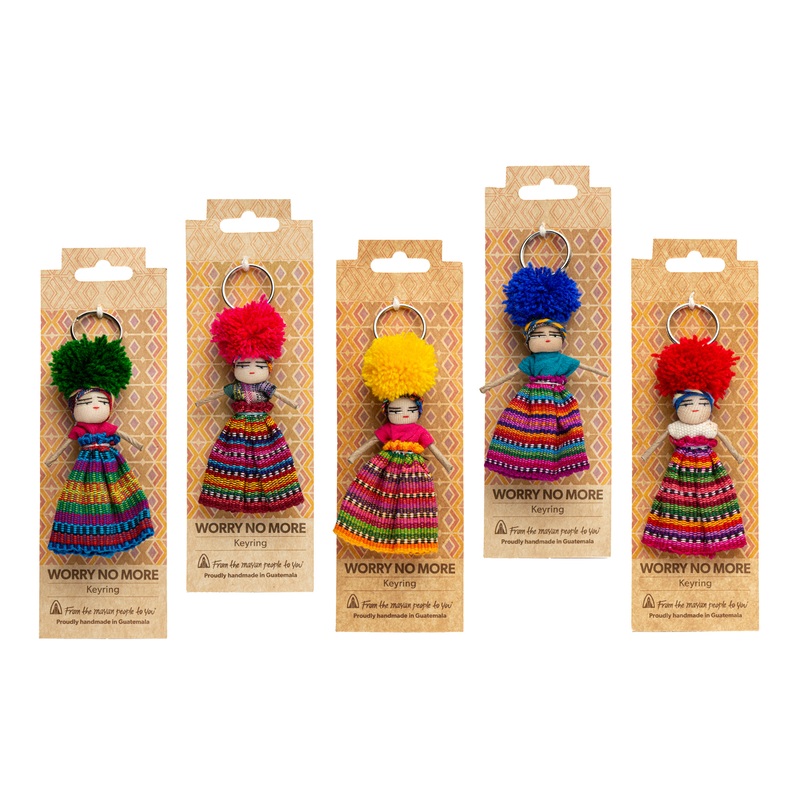 Mayan Worry Doll Keychains Set of 5