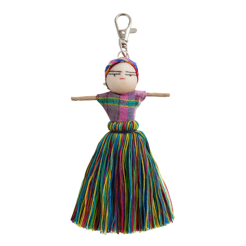 Mayan Worry Doll Tassel Charm With Clip