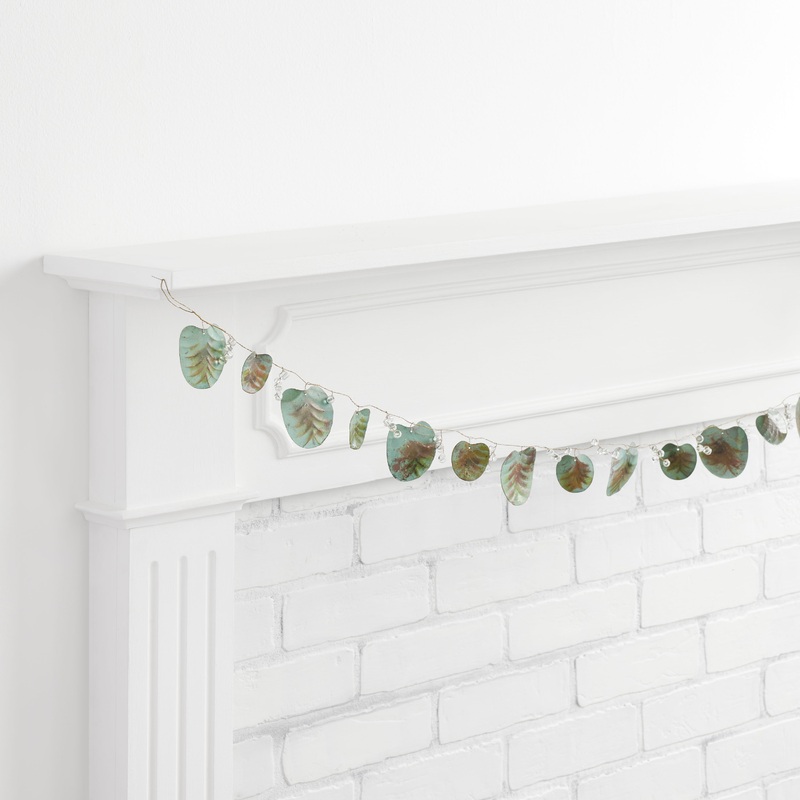 Metal Eucalyptus Leaves Garland