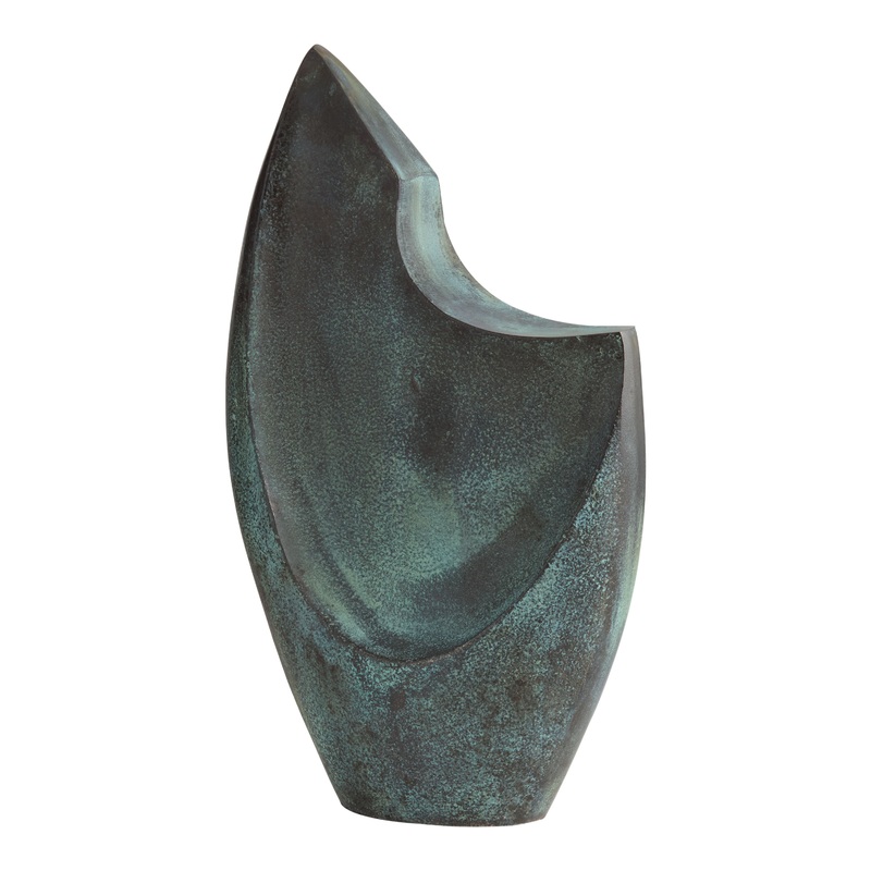 Metal Patina Modern Abstract Sculpture Decor