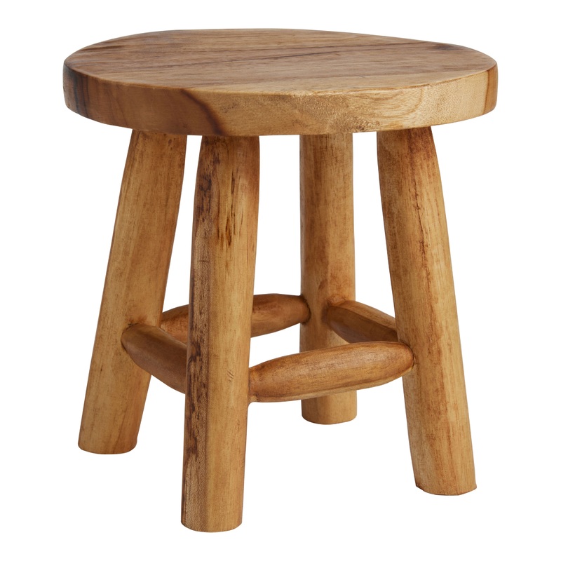 Mini Teak Wood Decorative Stool