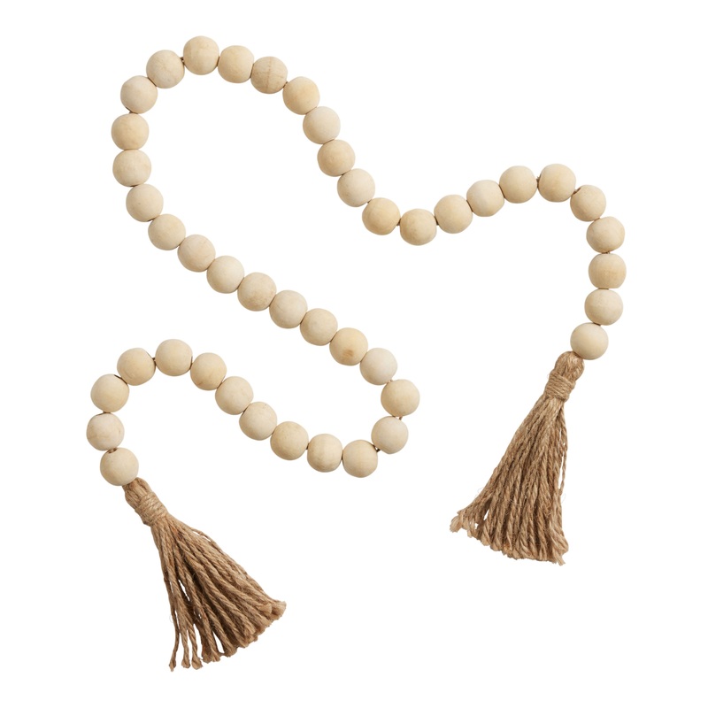 Natural Wood Boho Bead Decor