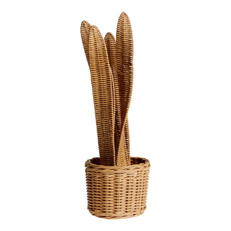 Natural Woven Rattan Snake Plant Decor