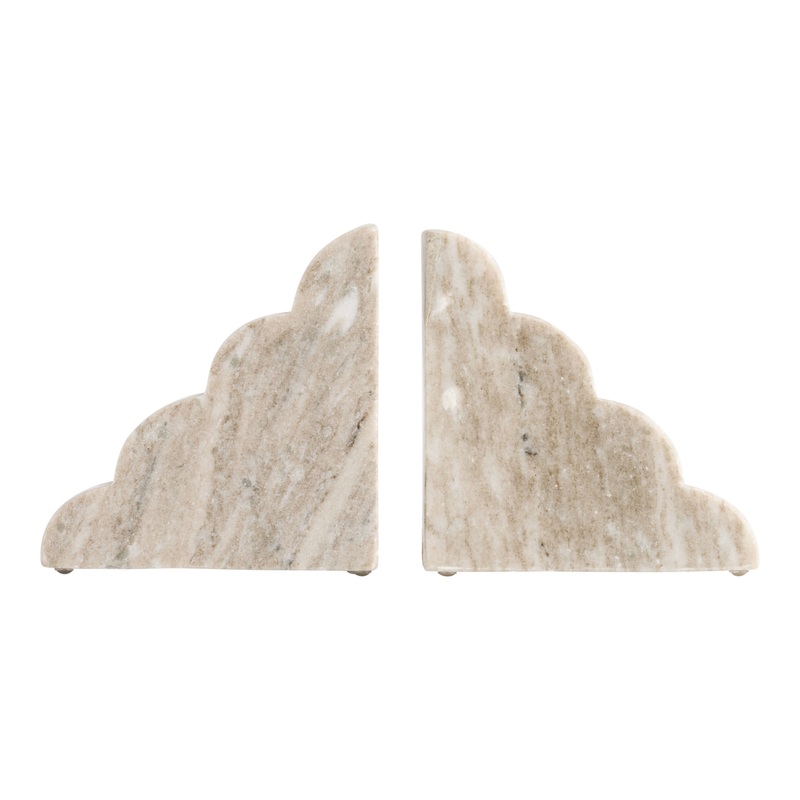 Brown Marble Cloud Bookends