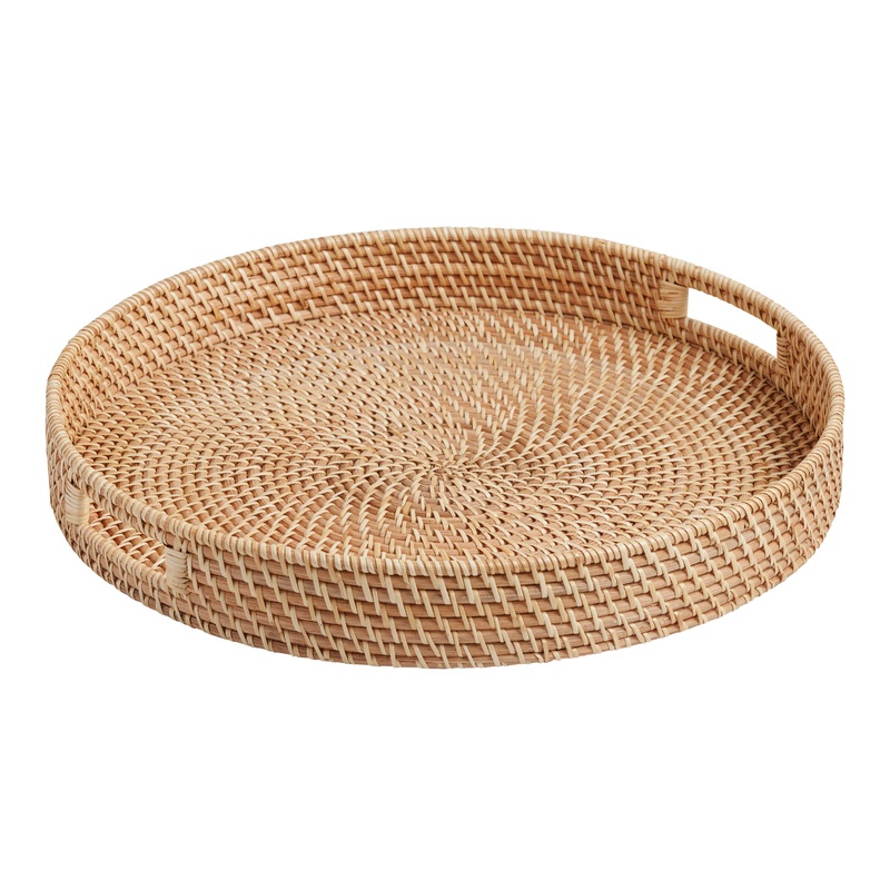 Capriana Natural Rattan Woven Ottoman Tray