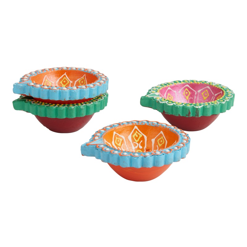 CRAFT Diwali Terracotta Diya Lamp 4 Pack