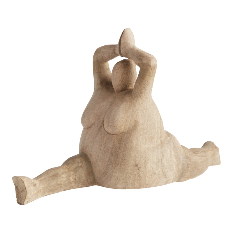 CRAFT Natural Wood Yoga Lady Splits Pose Decor