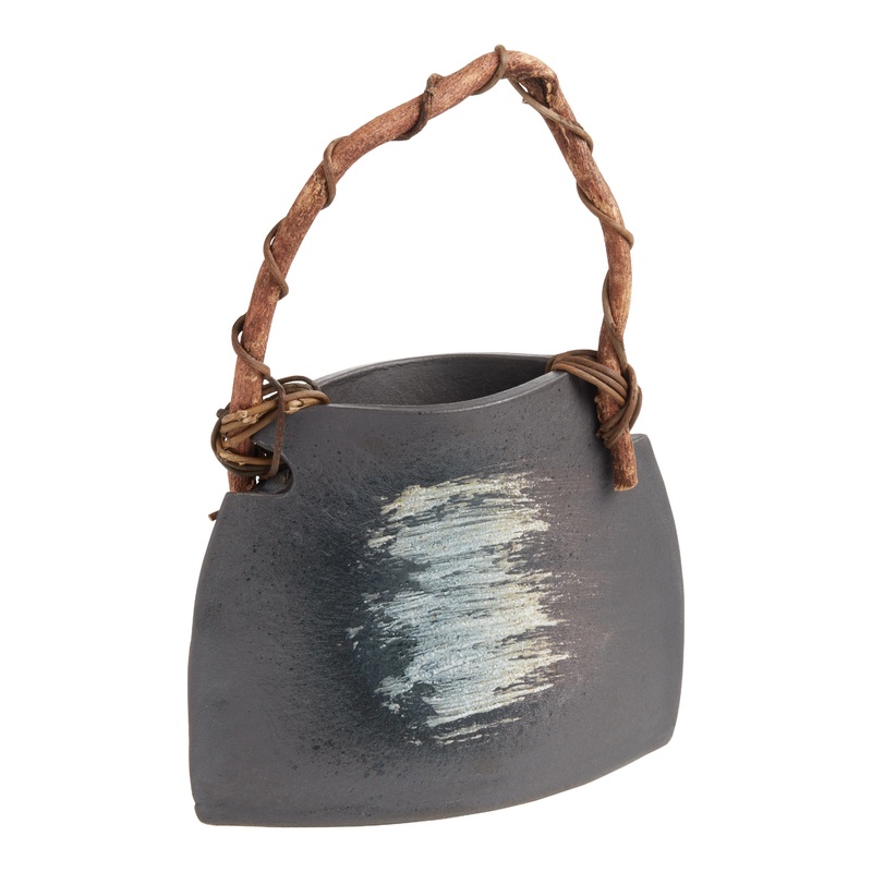 CRAFT Shigaraki Vase With Branch Handle