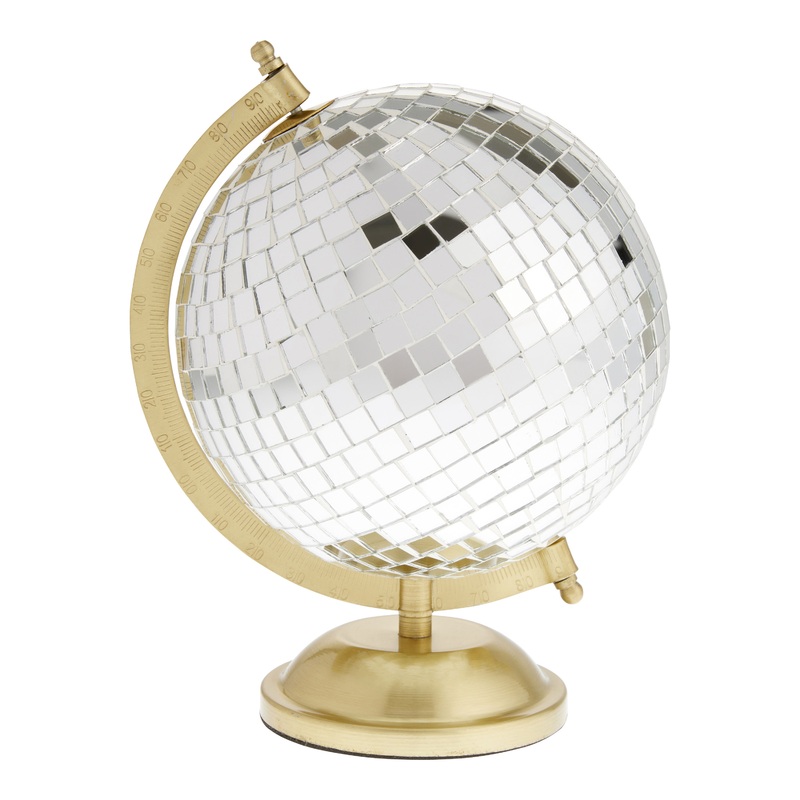 Disco Ball Globe With Gold Stand