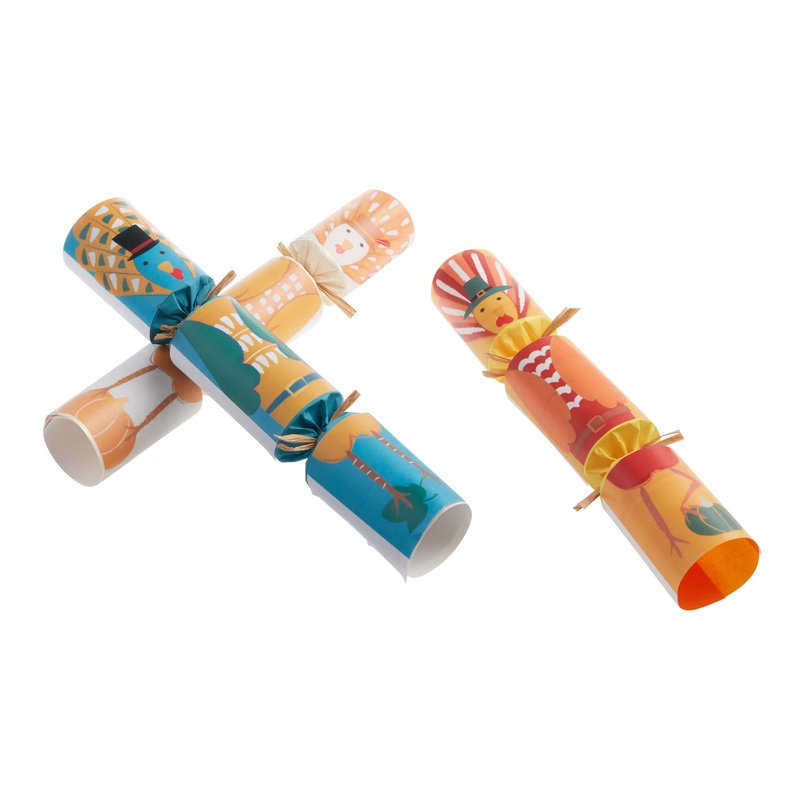 Extra Large Multicolor Turkey Windup Crackers 6 Count