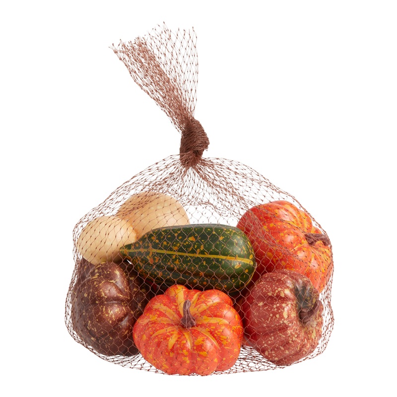 Faux Pumpkins and Gourds Bag 11 Count