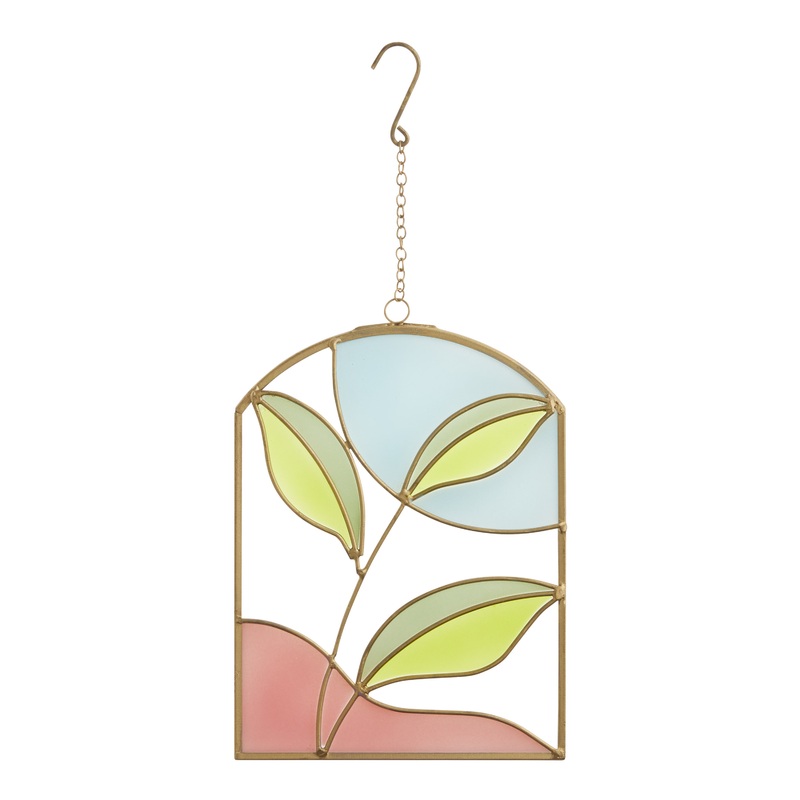 Glass Fern Suncatcher Hanging Decor