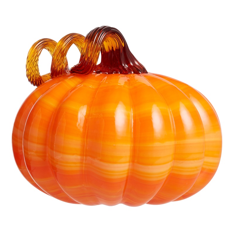 Glass Harvest Pumpkin Decor