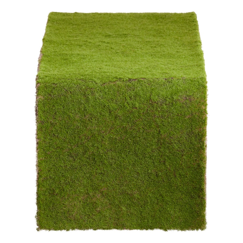 Green Faux Moss Table Runner