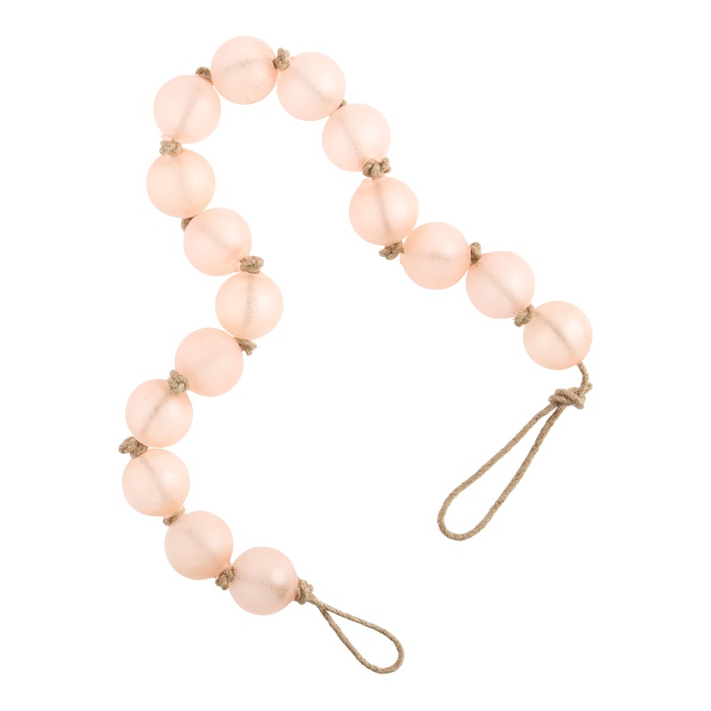 Large Blush Frosted Glass Bead Garland Decor