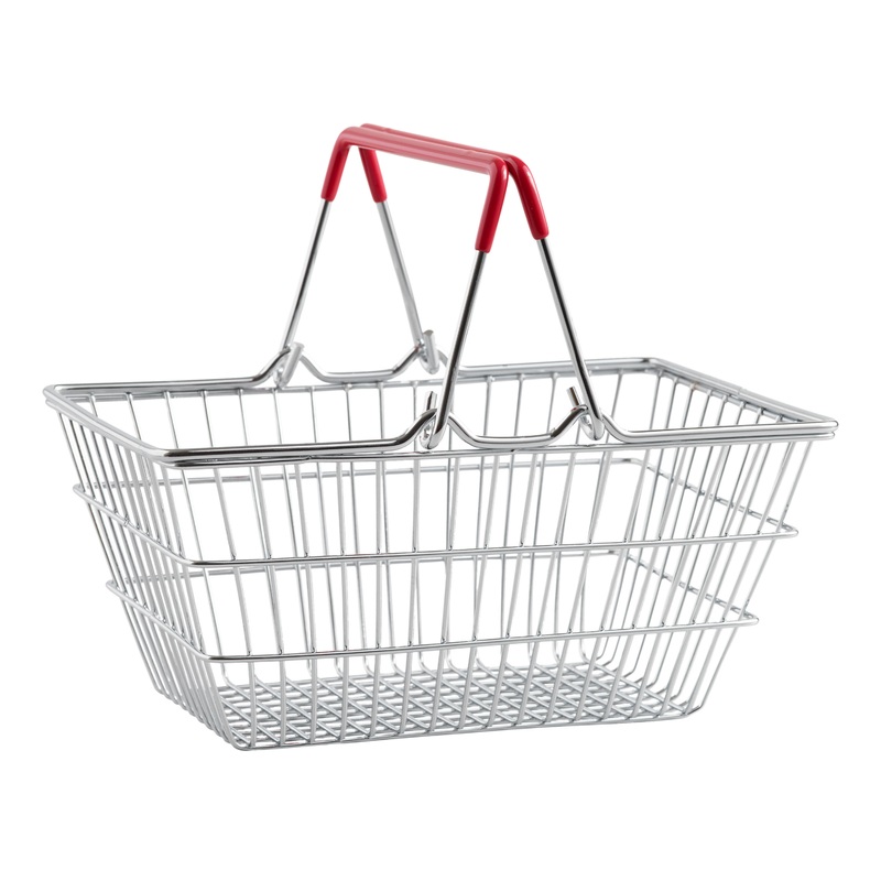 Mini Metal Shopping Basket Tabletop Decor